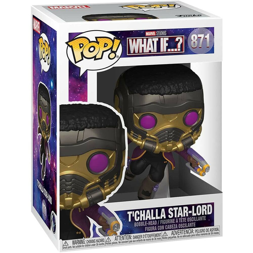 Funko Pop Marvel What If...? T'Challa Star-Lord In Protector Vinyl Collectible